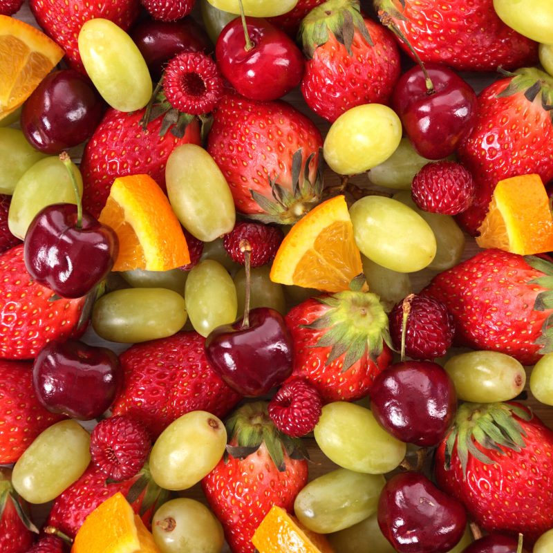 Mixed summer fruits closeup Mixed summer fruits closeup